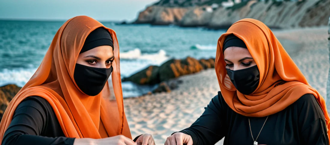 girls playing casino on the beach